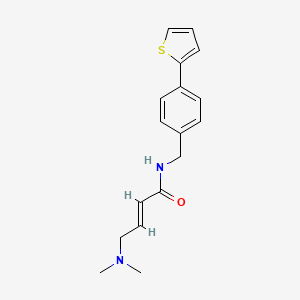 (E)-4-(Dimethylamino)-N-[(4-thiophen-2-ylphenyl)methyl]but-2-enamide