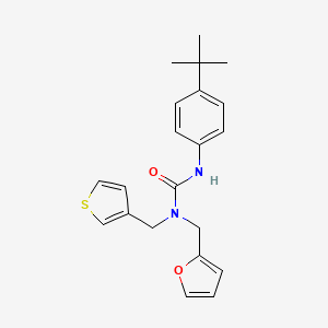 3-(4-(Tert-butyl)phenyl)-1-(furan-2-ylmethyl)-1-(thiophen-3-ylmethyl)urea