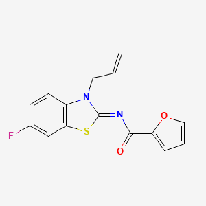 molecular formula C15H11FN2O2S B2570759 (Z)-N-(3-alil-6-fluorobenzo[d]tiazol-2(3H)-ilideno)furan-2-carboxamida CAS No. 865175-33-3