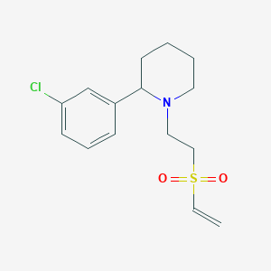 2-(3-Chlorophenyl)-1-(2-ethenylsulfonylethyl)piperidine