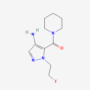 molecular formula C11H17FN4O B2570778 1-(2-Fluoroethyl)-5-(piperidin-1-ylcarbonyl)-1H-pyrazol-4-amine CAS No. 2101196-60-3