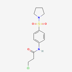 3-chloro-N-[4-(pyrrolidine-1-sulfonyl)phenyl]propanamide