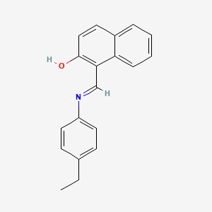 molecular formula C19H17NO B2570784 (E)-1-(((4-ethylphenyl)imino)methyl)naphthalen-2-ol CAS No. 174226-97-2