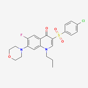 3-((4-chlorophenyl)sulfonyl)-6-fluoro-7-morpholino-1-propylquinolin-4(1H)-one