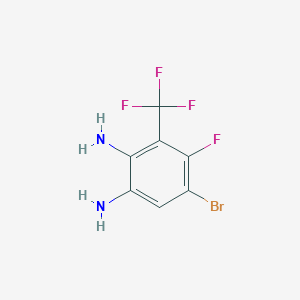molecular formula C7H5BrF4N2 B2570817 5-Bromo-4-fluoro-3-(trifluoromethyl)benzene-1,2-diamine CAS No. 1820706-93-1
