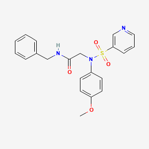 molecular formula C21H21N3O4S B2570829 N-benzyl-2-(N-(4-methoxyphenyl)pyridine-3-sulfonamido)acetamide CAS No. 1021119-07-2