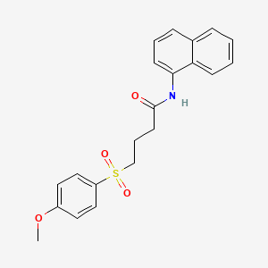 molecular formula C21H21NO4S B2570832 4-((4-methoxyphenyl)sulfonyl)-N-(naphthalen-1-yl)butanamide CAS No. 941926-35-8