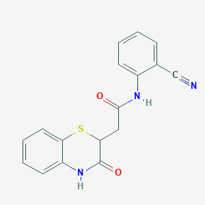 molecular formula C17H13N3O2S B2570837 N-(2-cyanophenyl)-2-(3-oxo-3,4-dihydro-2H-1,4-benzothiazin-2-yl)acetamide CAS No. 307543-67-5