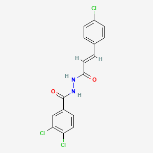 3,4-dichloro-N'-[(E)-3-(4-chlorophenyl)prop-2-enoyl]benzohydrazide