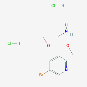 2-(5-Bromopyridin-3-yl)-2,2-dimethoxyethan-1-amine dihydrochloride