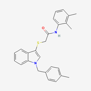 molecular formula C26H26N2OS B2570844 N-(2,3-二甲苯基)-2-[1-[(4-甲苯基)甲基]吲哚-3-基]硫代乙酰胺 CAS No. 681276-75-5