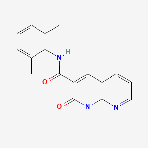 molecular formula C18H17N3O2 B2570845 N-(2,6-二甲基苯基)-1-甲基-2-氧代-1,2-二氢-1,8-萘啶-3-甲酰胺 CAS No. 899951-45-2