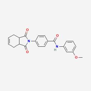 molecular formula C22H20N2O4 B2570846 4-(1,3-dioxo-1,3,3a,4,7,7a-hexahydro-2H-isoindol-2-yl)-N-(3-methoxyphenyl)benzamide CAS No. 434298-47-2