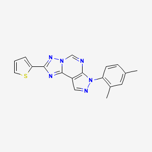 molecular formula C18H14N6S B2570881 7-(2,4-二甲苯基)-2-(噻吩-2-基)-7H-吡唑并[4,3-e][1,2,4]三唑并[1,5-c]嘧啶 CAS No. 848213-78-5