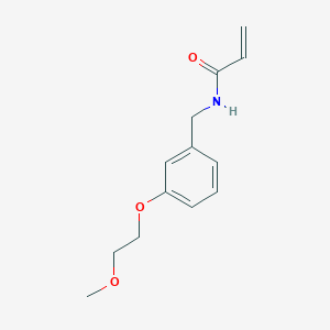 molecular formula C13H17NO3 B2570884 N-[[3-(2-Methoxyethoxy)phenyl]methyl]prop-2-enamide CAS No. 2305468-53-3