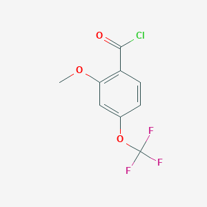 molecular formula C9H6ClF3O3 B2570887 2-Methoxy-4-(trifluoromethoxy)benzoyl chloride CAS No. 886500-20-5