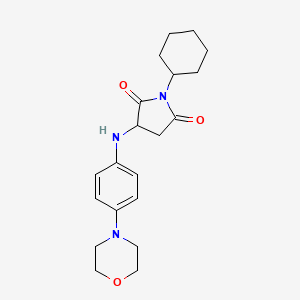 1-Cyclohexyl-3-((4-morpholinophenyl)amino)pyrrolidine-2,5-dione