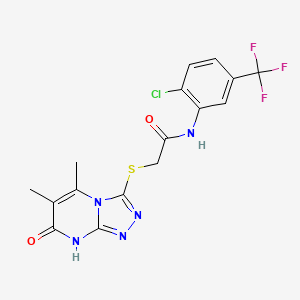 N-(2-chloro-5-(trifluoromethyl)phenyl)-2-((5,6-dimethyl-7-oxo-7,8-dihydro-[1,2,4]triazolo[4,3-a]pyrimidin-3-yl)thio)acetamide