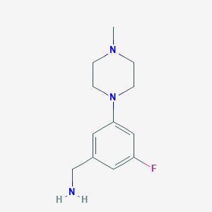 [3-Fluoro-5-(4-methylpiperazin-1-yl)phenyl]methanamine