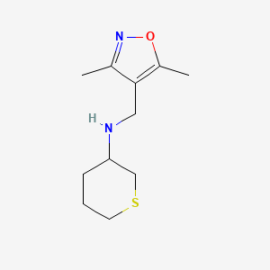 molecular formula C11H18N2OS B2570917 N-[(3,5-dimethyl-1,2-oxazol-4-yl)methyl]thian-3-amine CAS No. 1528519-56-3