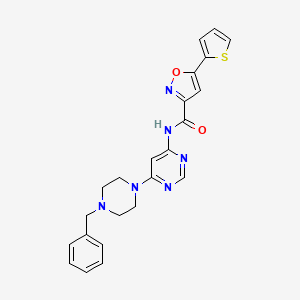 N-(6-(4-benzylpiperazin-1-yl)pyrimidin-4-yl)-5-(thiophen-2-yl)isoxazole-3-carboxamide