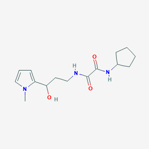 molecular formula C15H23N3O3 B2570923 N1-cyclopentyl-N2-(3-hydroxy-3-(1-methyl-1H-pyrrol-2-yl)propyl)oxalamide CAS No. 1795478-53-3