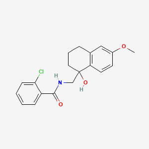 2-chloro-N-((1-hydroxy-6-methoxy-1,2,3,4-tetrahydronaphthalen-1-yl)methyl)benzamide