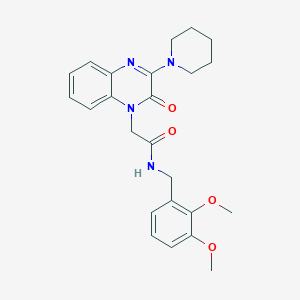 N-(2,3-dimethoxybenzyl)-2-(2-oxo-3-(piperidin-1-yl)quinoxalin-1(2H)-yl)acetamide