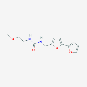 molecular formula C13H16N2O4 B2570951 1-([2,2'-联呋喃]-5-基甲基)-3-(2-甲氧基乙基)脲 CAS No. 2034594-66-4