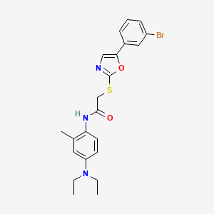 2-((5-(3-bromophenyl)oxazol-2-yl)thio)-N-(4-(diethylamino)-2-methylphenyl)acetamide