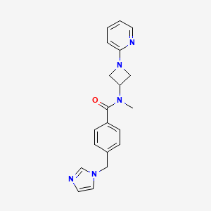 4-(Imidazol-1-ylmethyl)-N-methyl-N-(1-pyridin-2-ylazetidin-3-yl)benzamide