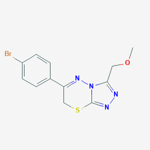 molecular formula C12H11BrN4OS B257096 6-(4-bromophenyl)-3-(methoxymethyl)-7H-[1,2,4]triazolo[3,4-b][1,3,4]thiadiazine 