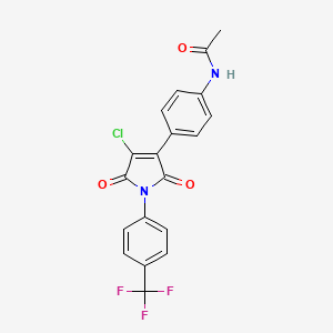 N-[4-[4-Chloro-2,5-dioxo-1-[4-(trifluoromethyl)phenyl]pyrrol-3-yl]phenyl]acetamide