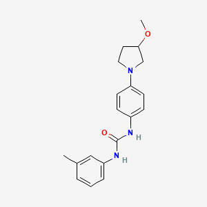 molecular formula C19H23N3O2 B2570966 1-(4-(3-Methoxypyrrolidin-1-yl)phenyl)-3-(m-tolyl)urea CAS No. 1796970-77-8