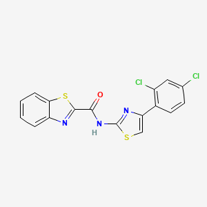 N-[4-(2,4-dichlorophenyl)-1,3-thiazol-2-yl]-1,3-benzothiazole-2-carboxamide