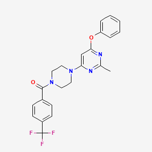 (4-(2-Methyl-6-phenoxypyrimidin-4-yl)piperazin-1-yl)(4-(trifluoromethyl)phenyl)methanone