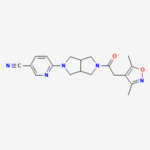 6-[5-[2-(3,5-Dimethyl-1,2-oxazol-4-yl)acetyl]-1,3,3a,4,6,6a-hexahydropyrrolo[3,4-c]pyrrol-2-yl]pyridine-3-carbonitrile