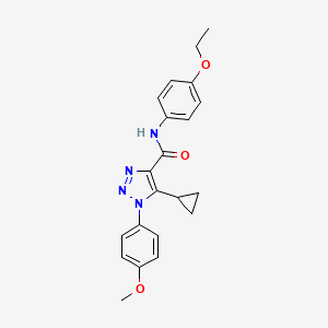 molecular formula C21H22N4O3 B2570991 5-cyclopropyl-N-(4-ethoxyphenyl)-1-(4-methoxyphenyl)-1H-1,2,3-triazole-4-carboxamide CAS No. 954279-25-5