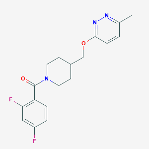 (2,4-Difluorophenyl)-[4-[(6-methylpyridazin-3-yl)oxymethyl]piperidin-1-yl]methanone