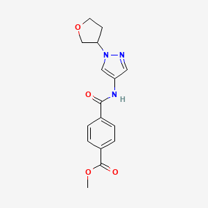 methyl 4-{[1-(oxolan-3-yl)-1H-pyrazol-4-yl]carbamoyl}benzoate