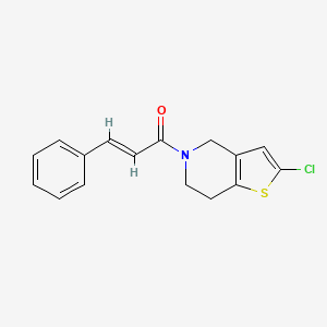 (E)-1-(2-chloro-6,7-dihydrothieno[3,2-c]pyridin-5(4H)-yl)-3-phenylprop-2-en-1-one