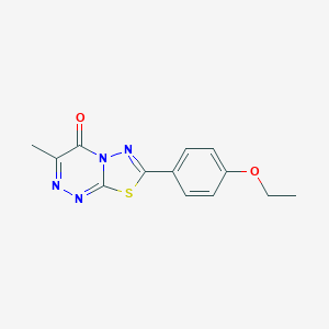 molecular formula C13H12N4O2S B257101 7-(4-ethoxyphenyl)-3-methyl-4H-[1,3,4]thiadiazolo[2,3-c][1,2,4]triazin-4-one 