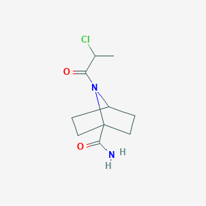 7-(2-Chloropropanoyl)-7-azabicyclo[2.2.1]heptane-1-carboxamide