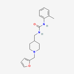 molecular formula C19H25N3O2 B2571022 1-((1-(Furan-2-ylmethyl)piperidin-4-yl)methyl)-3-(o-tolyl)urea CAS No. 1211848-54-2