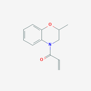 molecular formula C12H13NO2 B2571026 1-(2-Methyl-2,3-dihydro-1,4-benzoxazin-4-yl)prop-2-en-1-one CAS No. 2196078-21-2