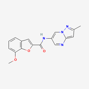 7-methoxy-N-(2-methylpyrazolo[1,5-a]pyrimidin-6-yl)benzofuran-2-carboxamide
