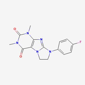 8-(4-fluorophenyl)-1,3-dimethyl-7,8-dihydro-1H-imidazo[2,1-f]purine-2,4(3H,6H)-dione