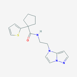 N-(2-(1H-imidazo[1,2-b]pyrazol-1-yl)ethyl)-1-(thiophen-2-yl)cyclopentanecarboxamide