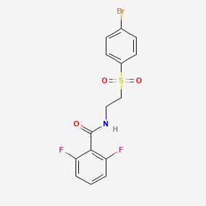 N-{2-[(4-bromophenyl)sulfonyl]ethyl}-2,6-difluorobenzenecarboxamide