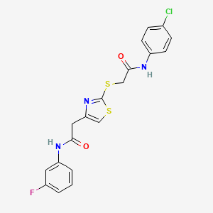 N-(4-chlorophenyl)-2-((4-(2-((3-fluorophenyl)amino)-2-oxoethyl)thiazol-2-yl)thio)acetamide